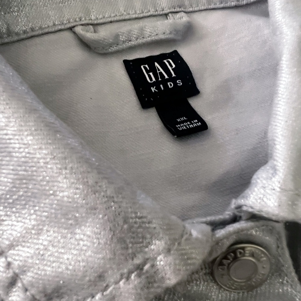 Gap Kids Metallic Shine Denim Jacket - Picture 2 of 6